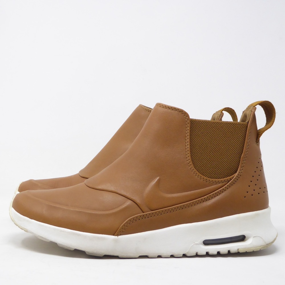 Nike Women Air Max Thea Mid Ale Brown Leather Chelsea Boots 8 - Picture 5 of 10